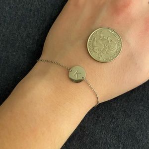 Small silver K bracelet